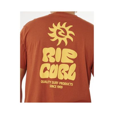 4. Herren-T-Shirt RIP CURL Pacific Rinse Glass Off, Braun