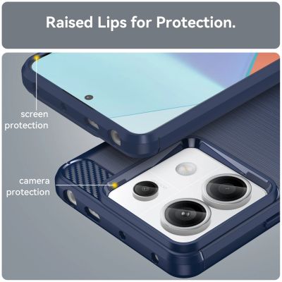 6. Carbon Case für Xiaomi Redmi Note 13 Pro - blau