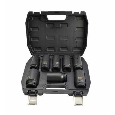2. AWTOOLS Schlagschrauber-Steckschlüsselsatz 3/4" 8-teilig/24-38 mm/ Lange schwarze Linie