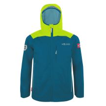 Kinder-Regenjacke für Jungen/Mädchen Trollkids Kids Bergen Jacket petrol/lime (610-151)