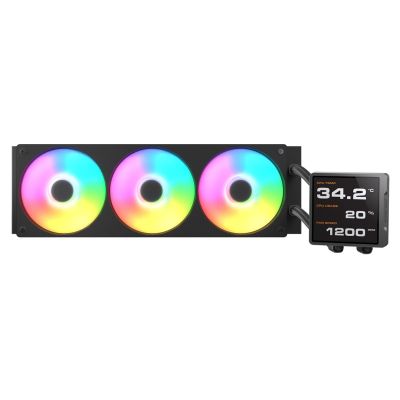 6. COUGAR CGR-PSDVPRGB-B-360 All-in-One-Flüssigkeitskühler für Prozessoren, 12 cm, Schwarz