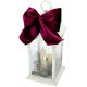 LED-Adventslaterne, 30 cm, 3 Kerzen, weiß