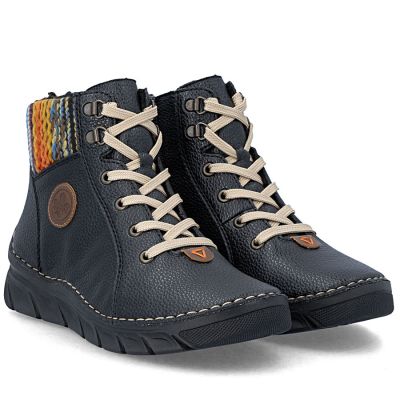 4. Rieker 55040-00 bequeme schwarze Damen-Ankle-Boots
