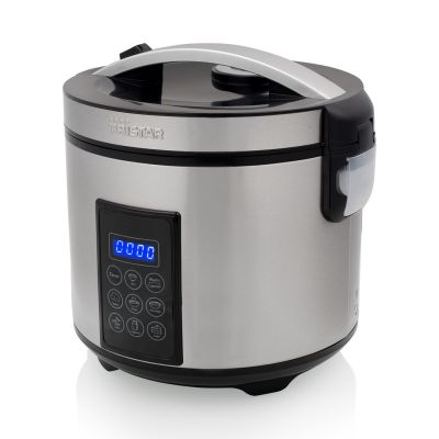 15. Tristar RK-6138 Digitaler Reiskocher und Dampfgarer, 900 W, 2,2 l, 7 Programme, Grau
