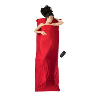 Cocoon TravelSheet Rechteckiger Schlafsack aus Baumwolle, Stoff Rot