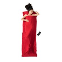 Cocoon TravelSheet Rechteckiger Schlafsack aus Baumwolle, Stoff Rot
