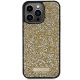 3. Guess Rhinestone Metal Logo Hülle für iPhone 15 Pro Max – Gelb