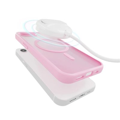 4. Puro Gradient MagSafe Silikonhülle für iPhone 16e/17e – Pink