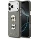 Karl Lagerfeld FW Grained Karl & Choupette Heads Pins & Logo iPhone 17 Pro Max Hülle - Grau