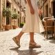 8. Beige Sergio Leone SK297 Damen-Keilsandalen aus Leder