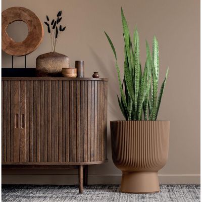 28. MILLY Blumentopf auf Bein, Durchmesser 30 cm, Hellgrau