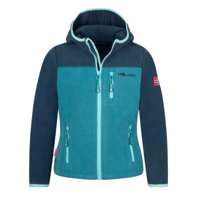 Kinder-Fleecejacke Trollkids Kids Stavanger Jacket mit Kapuze, blau (706-104)