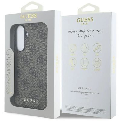 7. Guess 4G Metal Gold Logo Case für Samsung Galaxy A36 - Braun
