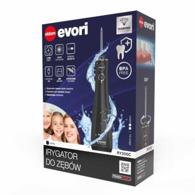 10. ELDOM Bewässerungsgerät RY200C, 230 ml, kabellos, Betriebszeit 60 Min., Ladezeit ca. 6 Std., Reiseetui, USB-Kabel, IPX7, Schwarz