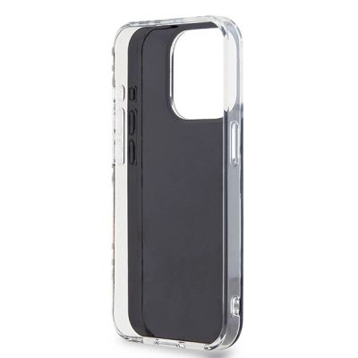 7. DKNY IML Checkered Mono Pattern Hülle für iPhone 15 Pro – Schwarz