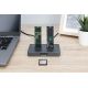 32. USB-C 3.2 Gen2 Dockingstation für M.2 Duo NVMe- und SATA-SSDs (max. 2 x 4 TB) mit SD-Express 7.1-Kartenleser (max. 2 TB), Schwarz