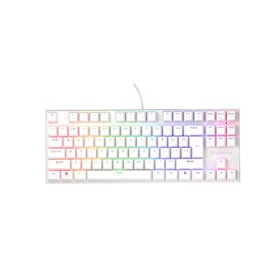 8. GENESIS THOR 303 TKL US WEISS RGB MECHANISCHE GAMING-TASTATUR MIT LEISEM SCHALTER UND HOT-SWAP-FUNKTION