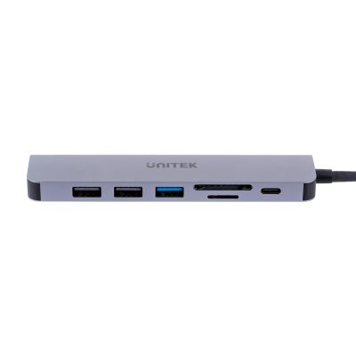 12. UNITEK HUB USB-C 7-in-1, HDMI 4K, PD 100W, 5GBPS, Aluminium