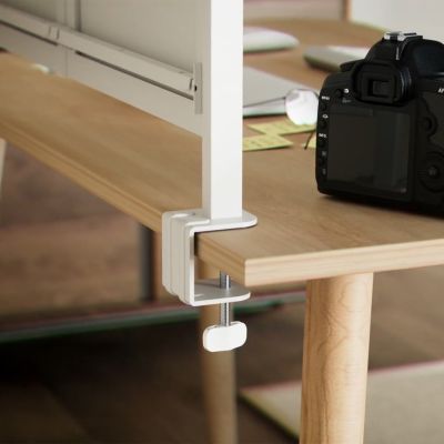 10. Ergo Office Schreibtisch-Trennwand/Organizer, max. Belastung 10 kg, weiße Tafel, Breite 1116 mm, weiß, ER-301 W