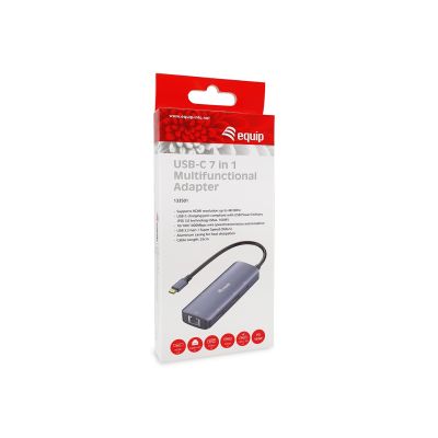 3. Equip 133501 Dockingstation, kabelgebunden, USB 3.2 Gen 1 (3.1 Gen 1), Typ-C, Grau