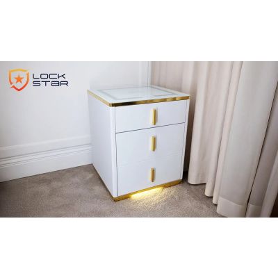 3. Extralink LOCKSTAR ELEKTRONISCHER SAFE, NACHTTISCH MIT INDUKTIVER LADEFUNKTION
