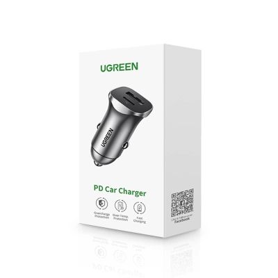 5. Ugreen CD130 USB-A / USB-C 30W Autoladegerät - Grau