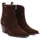 5. Damen-Lederstiefeletten, gefüttert, braune Cowboystiefel, Big Star SS274473