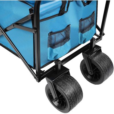 19. Deluxe Faltbarer Reise- und Strandbuggy 66x48x90cm mit Griff, Blau