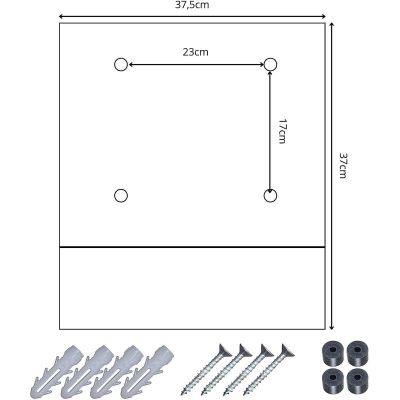6. Briefkasten 37 x 37 x 10,5 cm 1067544 SASKA GARDEN