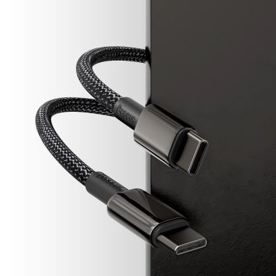 11. Baseus CATWJ-A01 USB-C – USB-C PD QC-Kabel 100 W 5 A 480 Mbit/s 2 m – Schwarz