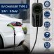 3. Qoltec Mobiles Ladegerät für Elektroautos (EV) mit 2-in-1-Ladegerät Typ 2 SCHUKO 3,5 kW 230 V LCD Tragbare Wandbox 5 m