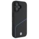 4. BMW Sign Leather Textured And Line MagSafe-Hülle für iPhone 16 – Schwarz