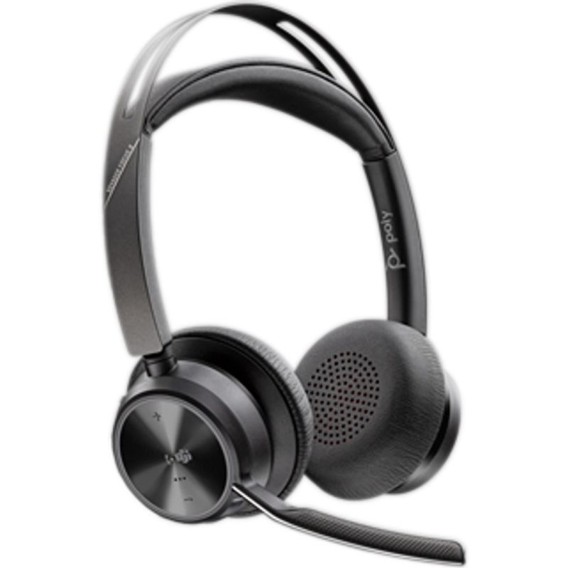 80. Poly Voyager Focus 2-M USB-CC Headset, USB-C/A-Adapter, Ladestation, keine lokalisierte Einzelhandelsverpackung