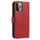 4. Brieftaschen-Hülle mit Ständer für iPhone 15 Pro Max Magnethülle – Rot