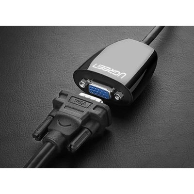 9. Ugreen Kabel Kabeladapter unidirektionaler Adapter mit HDMI (männlich) auf VGA (weiblich) FHD schwarz (MM105 40253)
