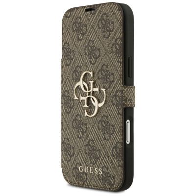 2. Guess Book 4G Metall-Logo-Hülle für iPhone 18 Pro Max / 17 Pro Max – Braun