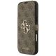 2. Guess Book 4G Metall-Logo-Hülle für iPhone 18 Pro Max / 17 Pro Max – Braun