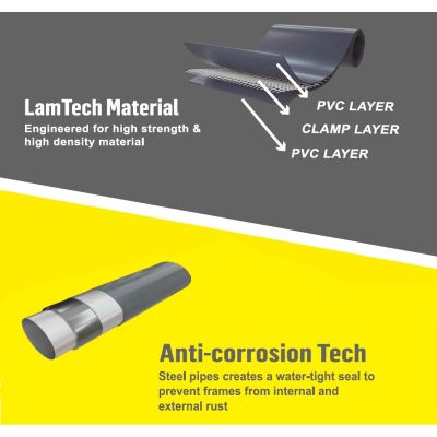 8. Ovaler Rahmenpool 305 x 76 cm, extrem robust, 12015V63