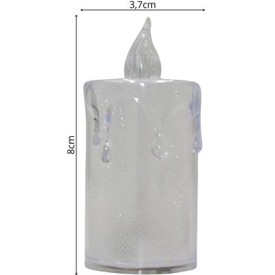 4. Dekorative LED-Kerze 3,5 x 8 cm