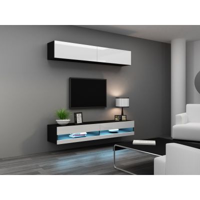 8. TV-Schrank VIGO NEW '140' 30/140/40 schwarz/weiß flach