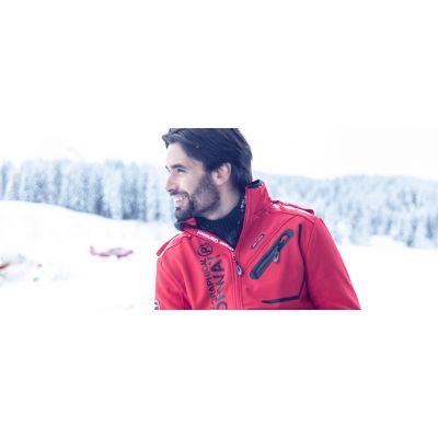 6. Herren-Softshelljacke in Marineblau Geographical Norway Techno (WU4549H-GN-NAVY-GREEN)
