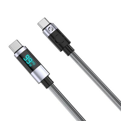 3. Orico LDC2C USB-C – USB-C PD 100-W-Kabel mit LED-Anzeige, 480 Mbit/s, 2 m – 2 Stück – Schwarz
