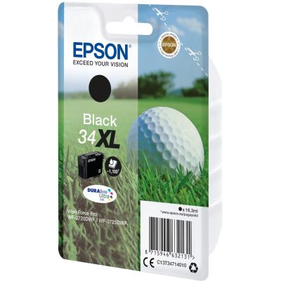 3. Epson Golfball Einzelpackung Schwarz 34XL DURABrite Ultra Tinte