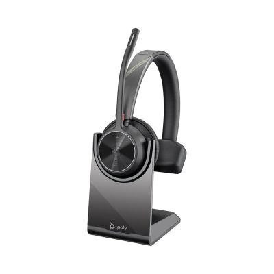 8. POLY Voyager 4310 Microsoft Teams-zertifiziertes Headset + BT700-Adapter + Ladestation