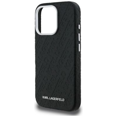 6. Karl Lagerfeld FW Stamped Karl MagSafe Hülle für iPhone 16 Pro - Schwarz