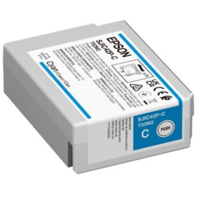 2. Epson SJIC42P-C Tintenpatrone, 1 Stück, Original Cyan