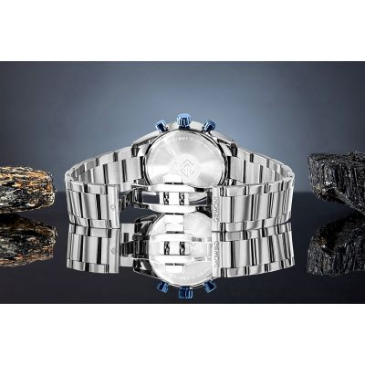 7. Giewont Herrenuhr Chronograph Saphir Silber Schwarz GW9140-B1