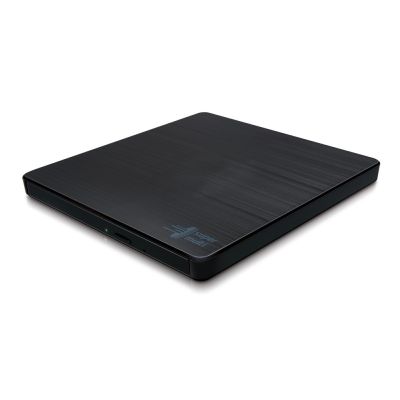 Hitachi-LG Slim Tragbarer DVD-Brenner (DVD±RW, Schwarz)