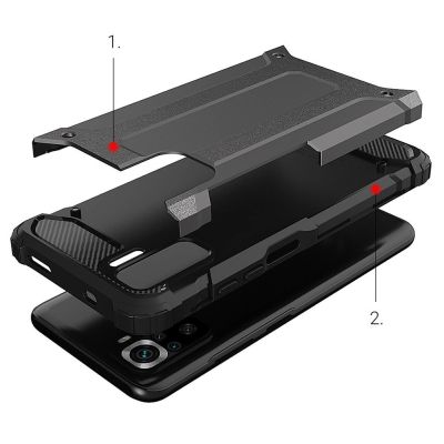 7. Hybrid Armor Case Tough Rugged Cover für Xiaomi Redmi Note 11T 5G / Redmi Note 11S 5G / Poco M4 Pro 5G blau