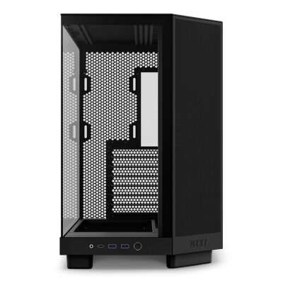 7. NZXT H6 Flow MIDI-Tower-Computergehäuse mit Fenster, Schwarz